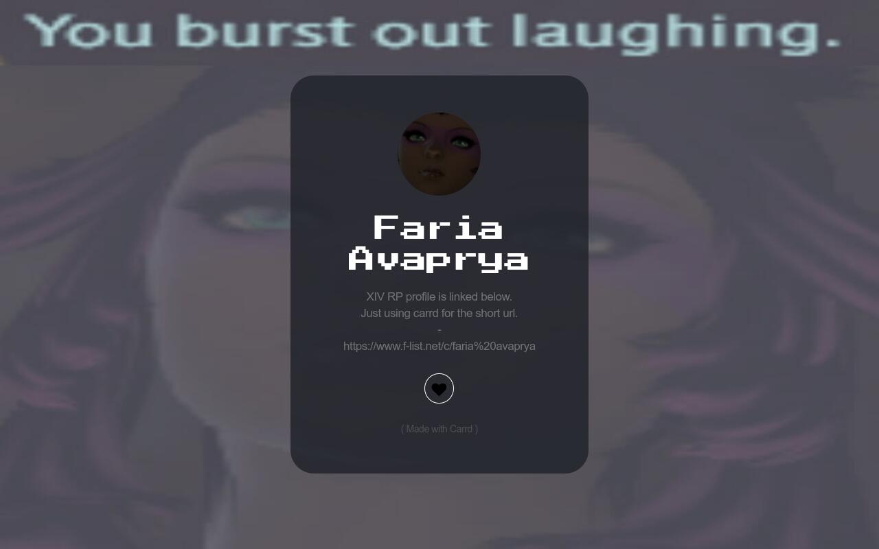 Carrd profile picture for @faria